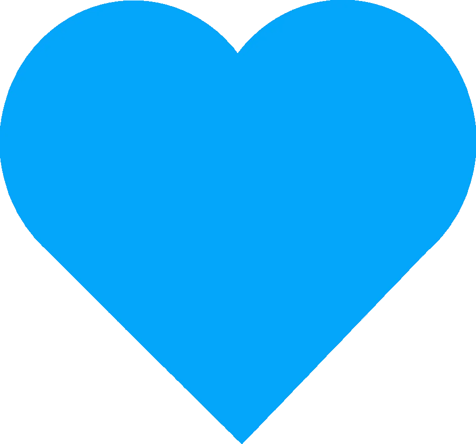 A blue heart on a black background.